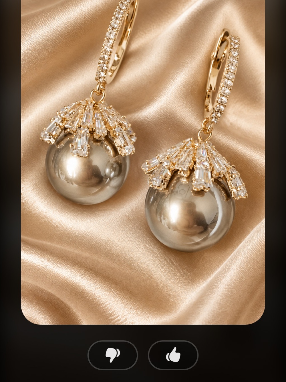 Fashion Jewelry Gold Hoop Earrings with Silver Pearl Drops